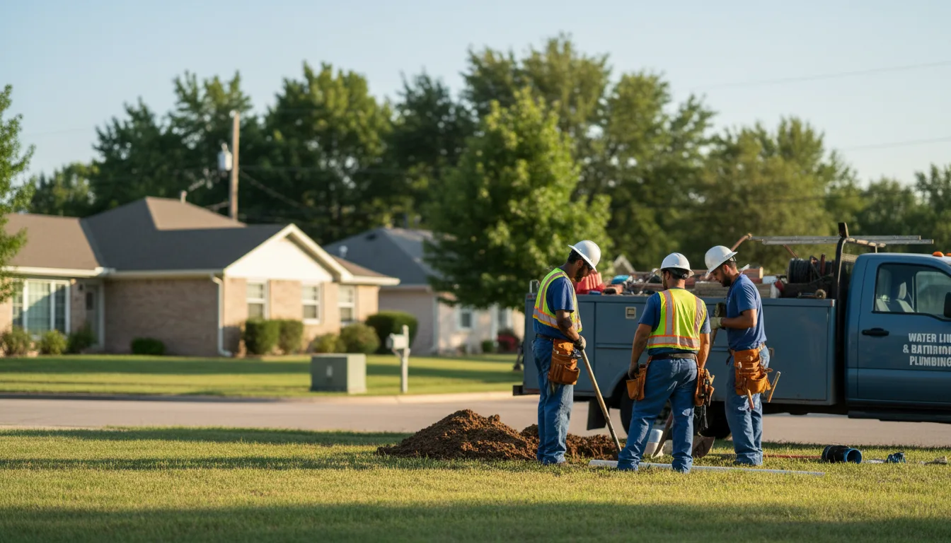 Residential water line and bathroom plumbing service in Cranston, RI